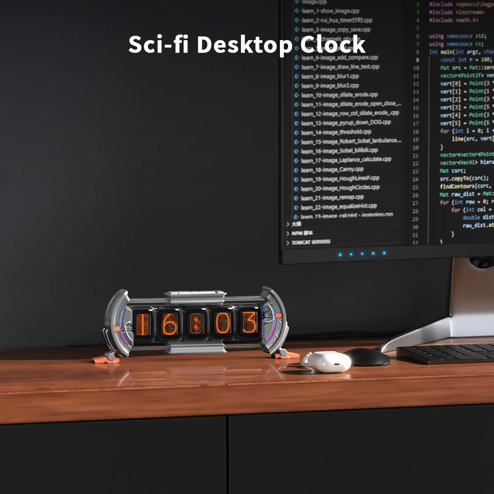 Divoom Times Gate Pixel Art Gaming Setup Clock with Smart App Control,  128x128 IPS Screen Display – Perfect Home Desktop Decor