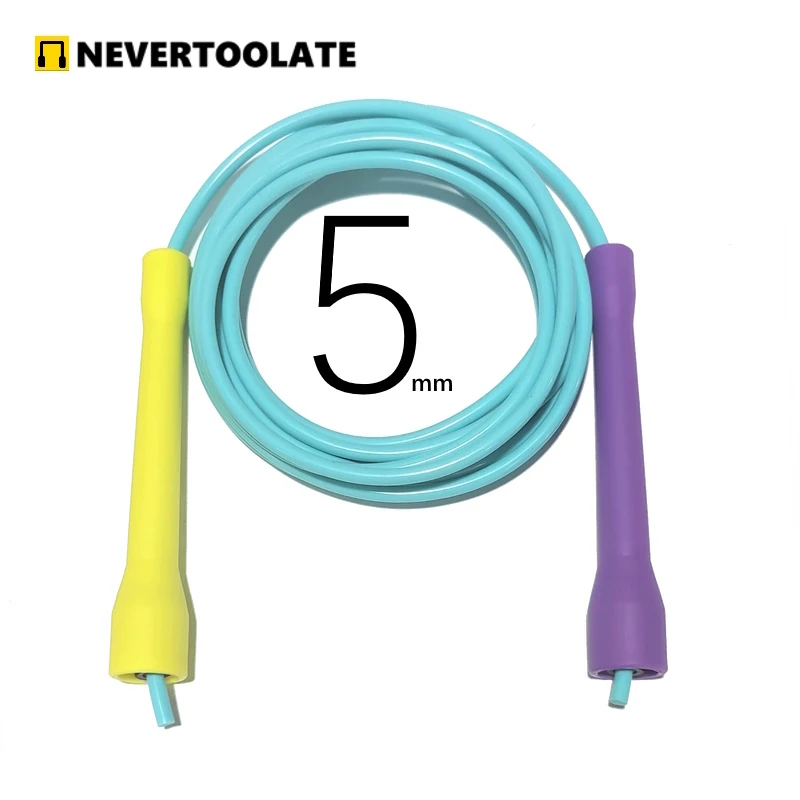 JR006 CC HANDLE  3.2m (rope between handles) x 5mm 5.3mm 6mm  pvc 11ft skip jump rope 5