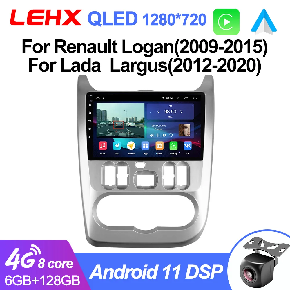 Autoradio Android 9" Renault Dacia Logan/Sandero 2012-2019 - 4G/64G CarPlay Sans Fil