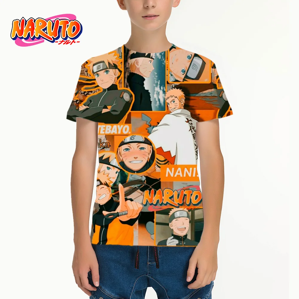 

Japanese anime loose parent-child shirt trend short sleeve Uzumaki Naruto clothes street Naruto 3D printed men/women t-shirt