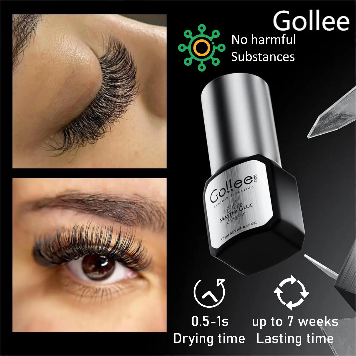 Glue For Eyelash Extension 0.5s Fast drying Quickly Dry False Eyelash Adhesive Supplies Glues For Salon Makeup Tools eyelash glue