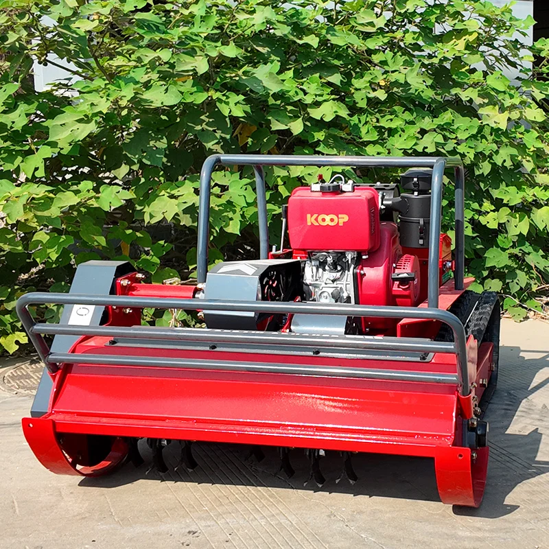 Tondeuse à gazon personnalisée en caoutchouc, Robot télécommandé pour l'agriculture tout Terrain, 800mm, 1000mm, 1200mm