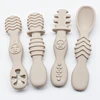 4pcs silicone baby food spoon, training spoon for babies over 6 months old, easy-to-grip tableware, Christmas gift 5