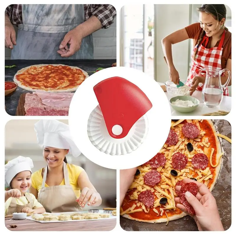 High Quality Essential tool for multi-purpose baking Easy to clean Pie Pizza Cutter Dough Roller Lattice Cake ABS Baking Tool