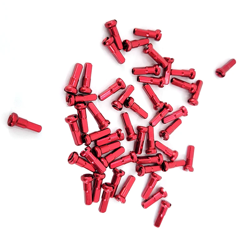 64pcs/lot Aluminum CN round head Nipples 12mm 14mm 16mm Multicolor alloy Anodized Gauge14 spoke black red blue bike accessories