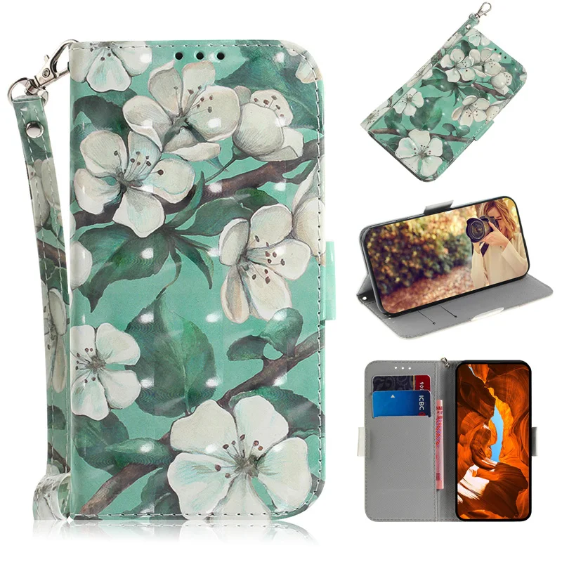 Painted Flip Leather Magnetic Phone Case