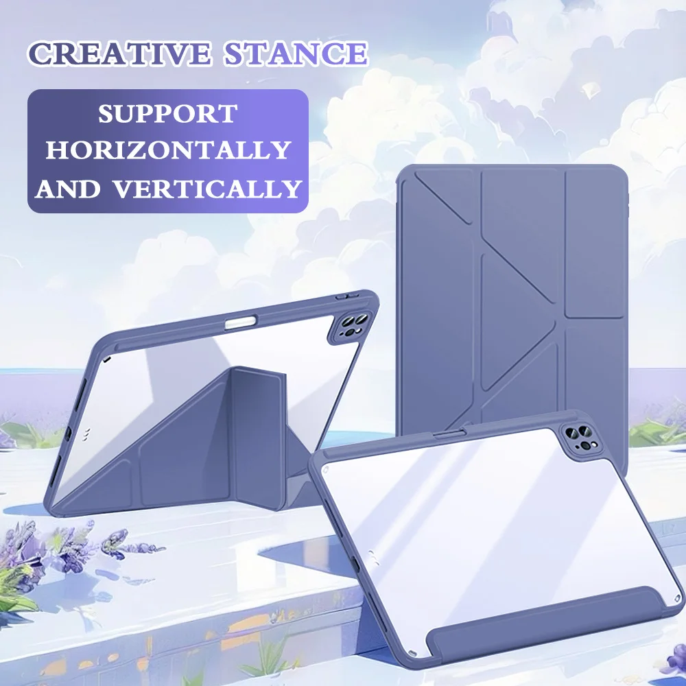 Versatile Acrylic Y-Fold Stand Protective Tablet Case