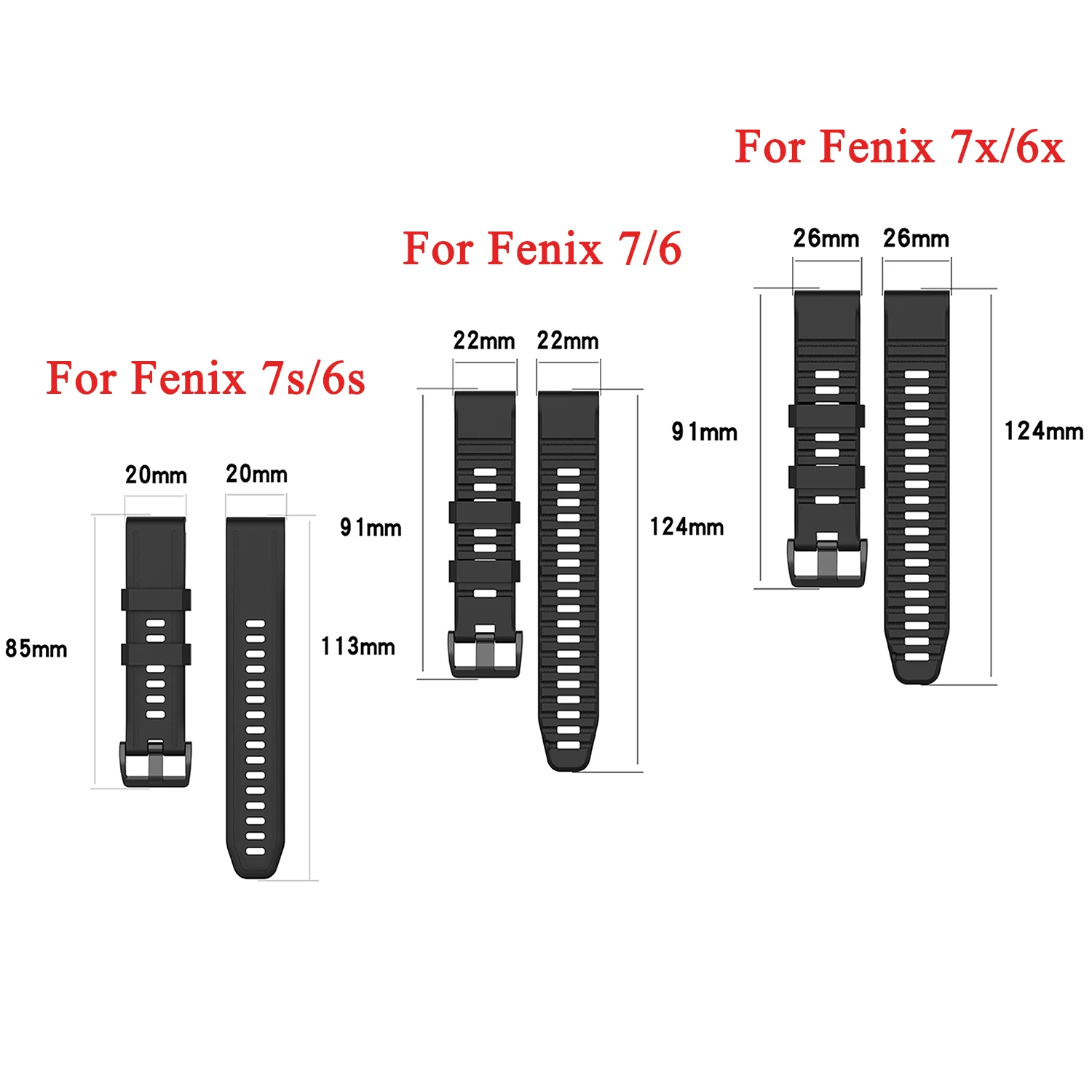 TenCloud Accessory Band Compatible with Garmin Fenix 7X Solar