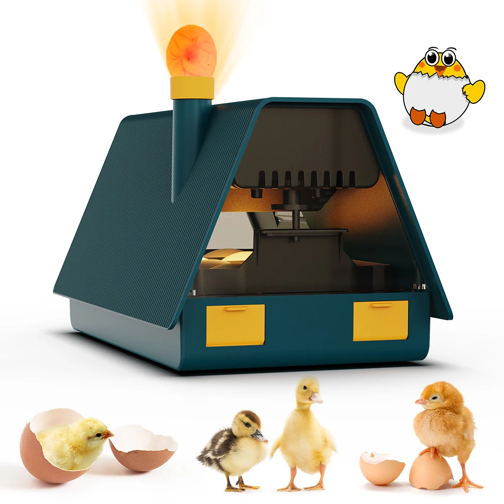 10 Automatic Egg Incubator for Hatching Chickens Egg-Turning Interval Time Set Digital Display LED Lighting