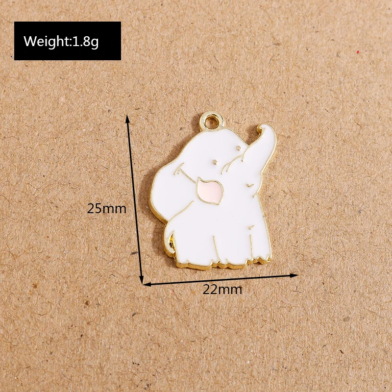 10 Stück 18x16mm Niedliche Emaille-Tier-Panda-Anhänger für Schmuckherstellung DIY Ohrringe Halsketten Zubehör – Detail 13