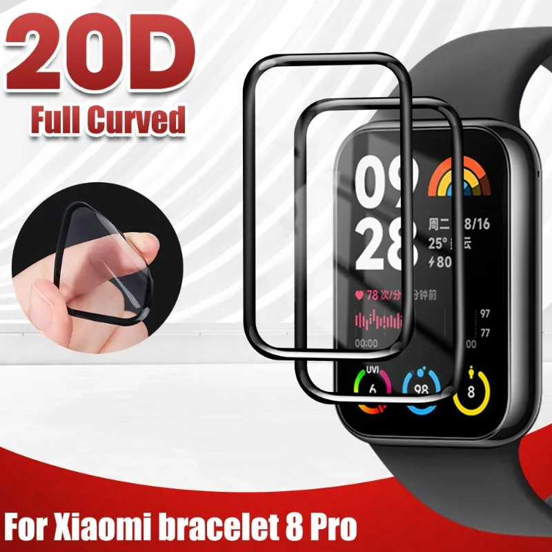 

3D Curved Film for Xiaomi Band 8 Pro Screen Protectors Anti-scratch Protective Cover for MI Band 8Pro Smartwatch Accessories