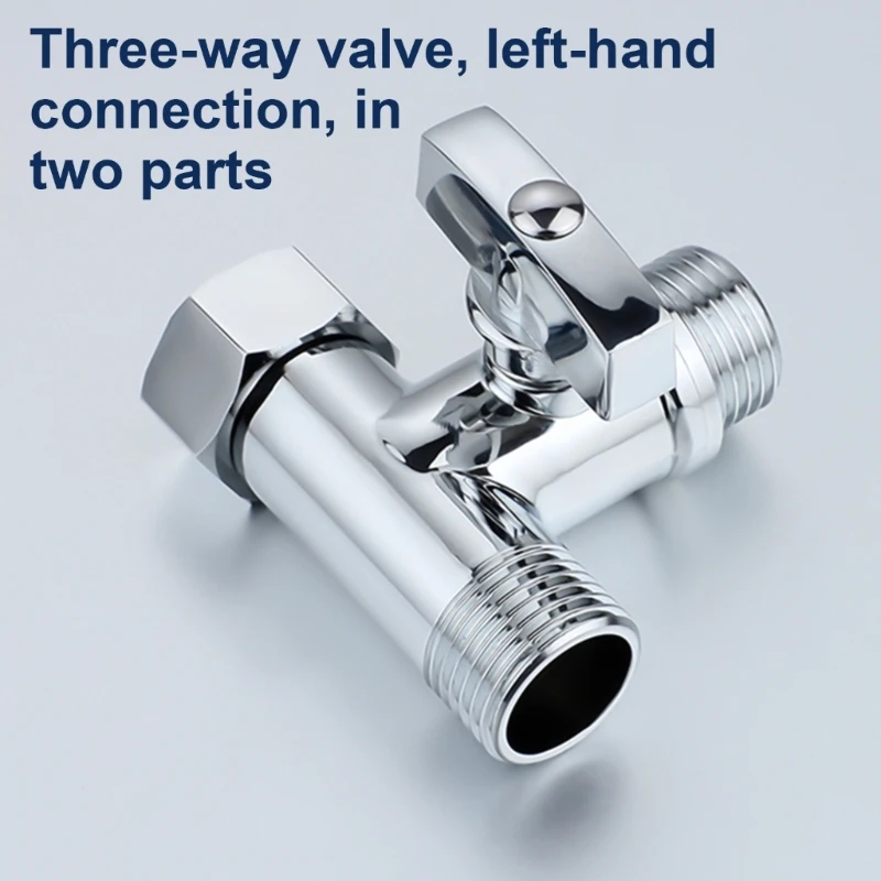 1/2 X 1/2 X 1/2'' Tees Stop Valves 3 Way Diverters Connector Toilet T Adapter for Dishwasher Washing Machine Easy to Use