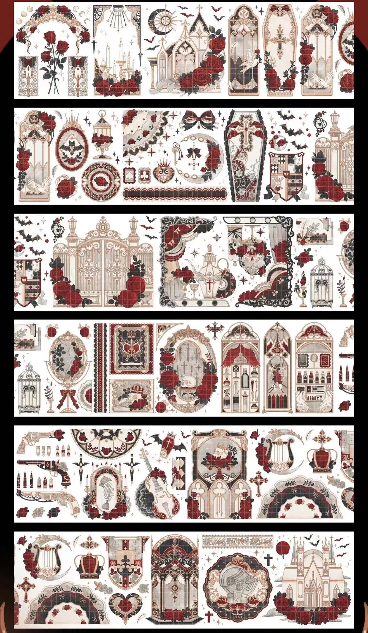 

Декоративная лента Washi PET сказочная полуночная Роза для изготовления открыток, «сделай сам», для скрапбукинга