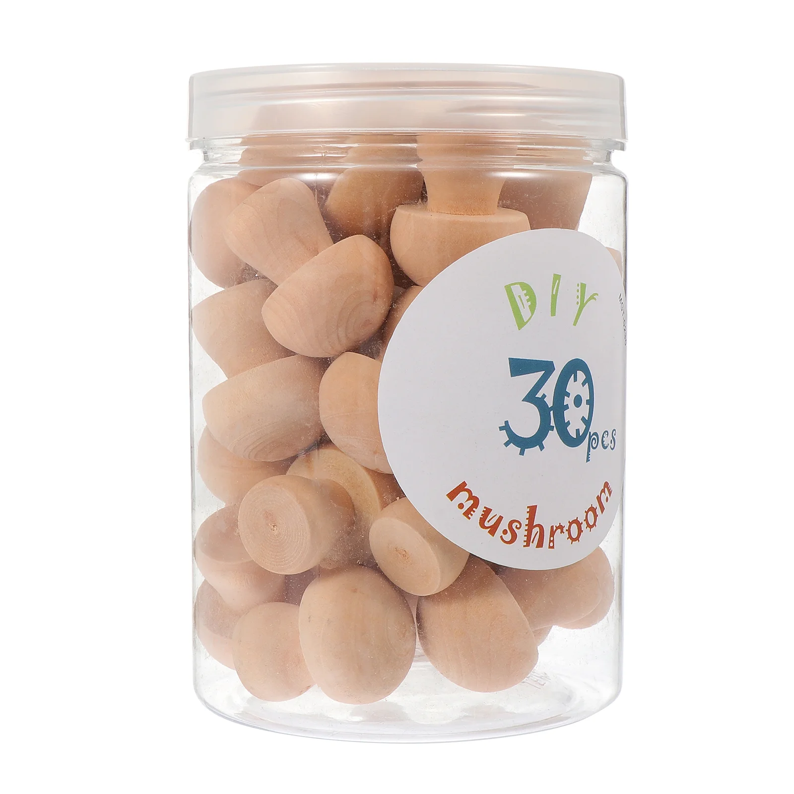 

30/50/60Pcs DIY Wooden Mushroom Pegs Unfinished Mushroom Shape DIY Crafts Painting Peg Dolls Ornament Painting Toys for Kids