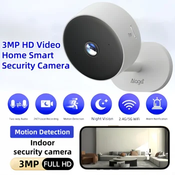 Smart 3MP HD Indoor Home Security Camera for Baby/Elder/Pet/Nanny,With Real-time APP Alert,2-Way Audio,Human body detection 1