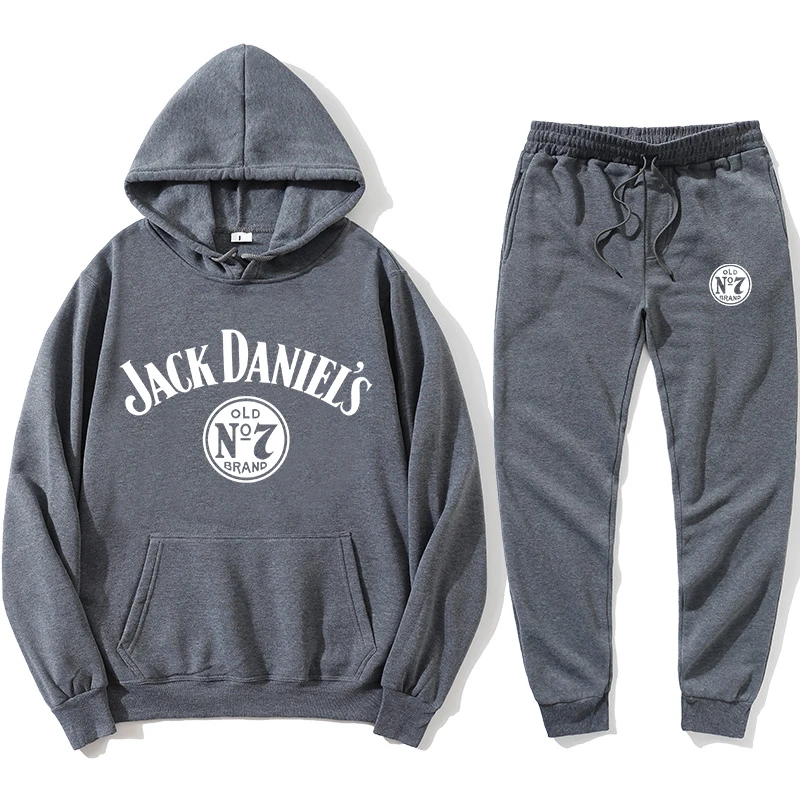 2024Hoodie set men's sportswear outdoor casual print fleece super Dalian hoodie fashion hip-hop street set