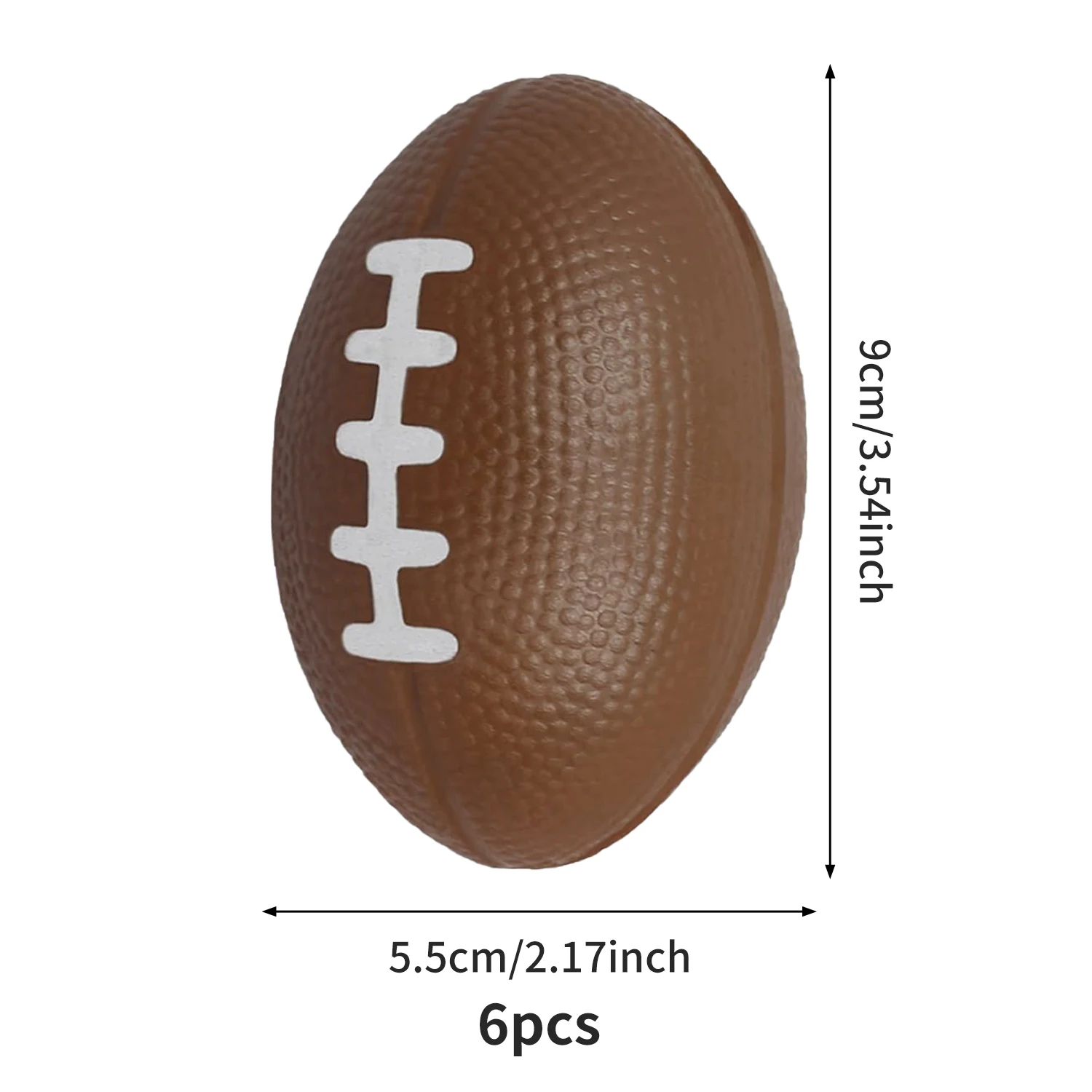 Foam Mini Football Stress Balls Mini Sport Balls Superbowl Decoration Party Favor Football Themed Party Supplies 6 PCS 4" party photo props
