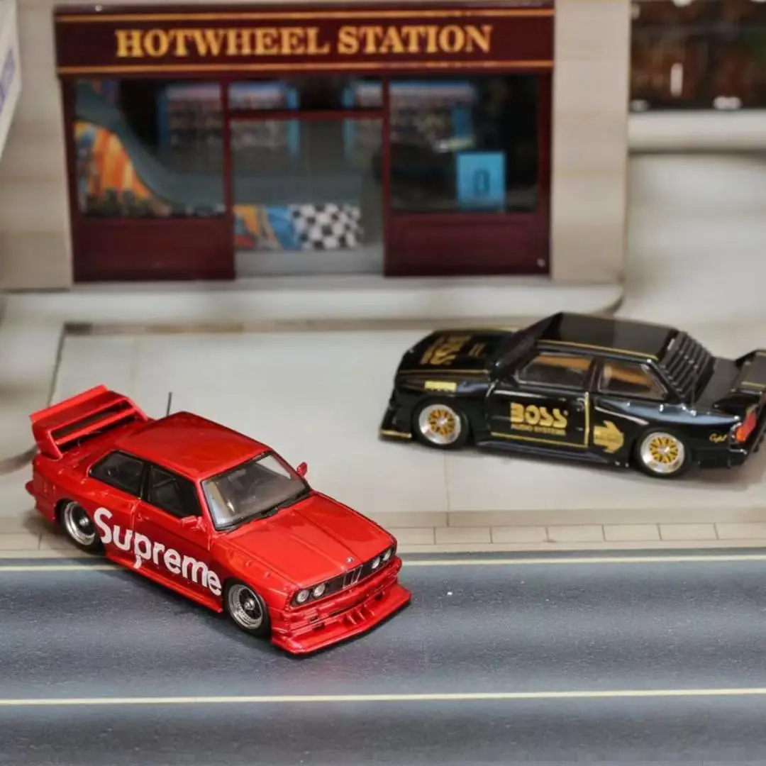 SW 다이캐스트 1/64 스케일 모델 자동차 BMW E30 M3 합금 자동차 모델 BMW LTO 놀이 차량 소년을위한 장난감 원래 상자