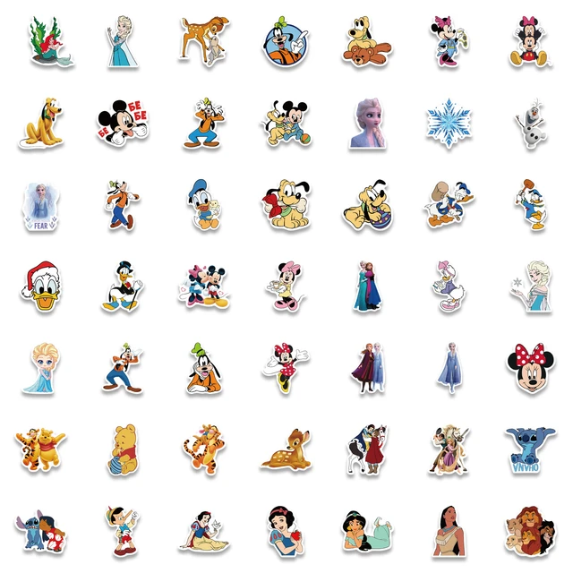 10/30/50/100pcs Disney Mix Character Cartoon Anime Stickers Cute Princess  Mickey Decals Laptop Phone Luggage Sticker Kid Toy - AliExpress