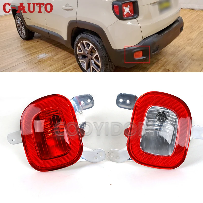 Left Right Led Rear Bumper Reflector Tail Stop Light Rear Reflector