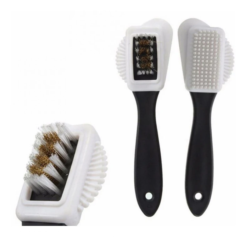 1pc 2-Sided Cleaning Brush Rubber Eraser Set Fit For Suede Nubuck Shoes Stain Dust Shoes Brush Steel Plastic Rubber Boot Cleaner 3