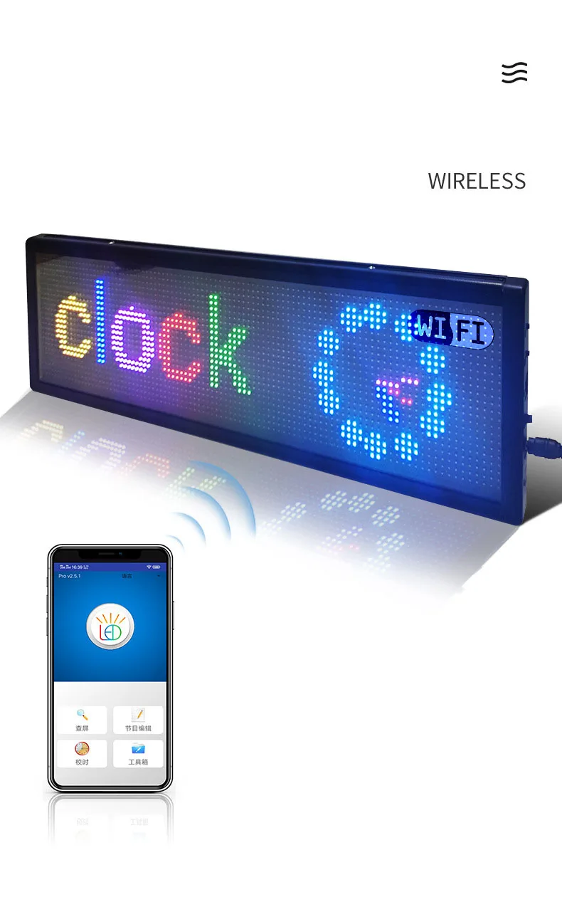 LED Car Screen Scrolling Word English LED Car Display Screen Car Rear Window LED Display Screen