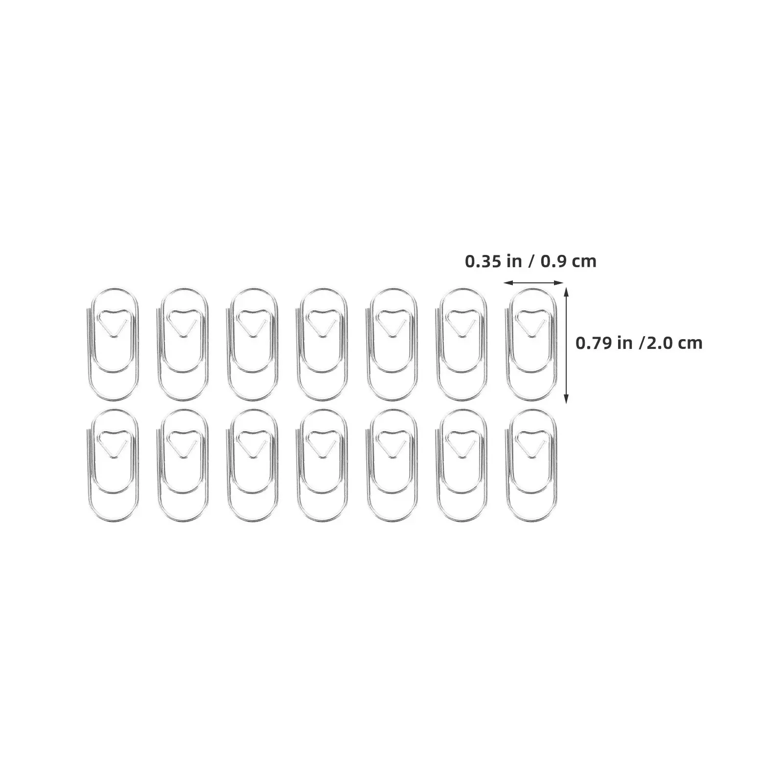 200Pcs 하트 종이 클립 실버 스틸 와이어 미니 사랑 모양의 클립 사무실 스크랩북 저널 문서 정리 메모 사진
