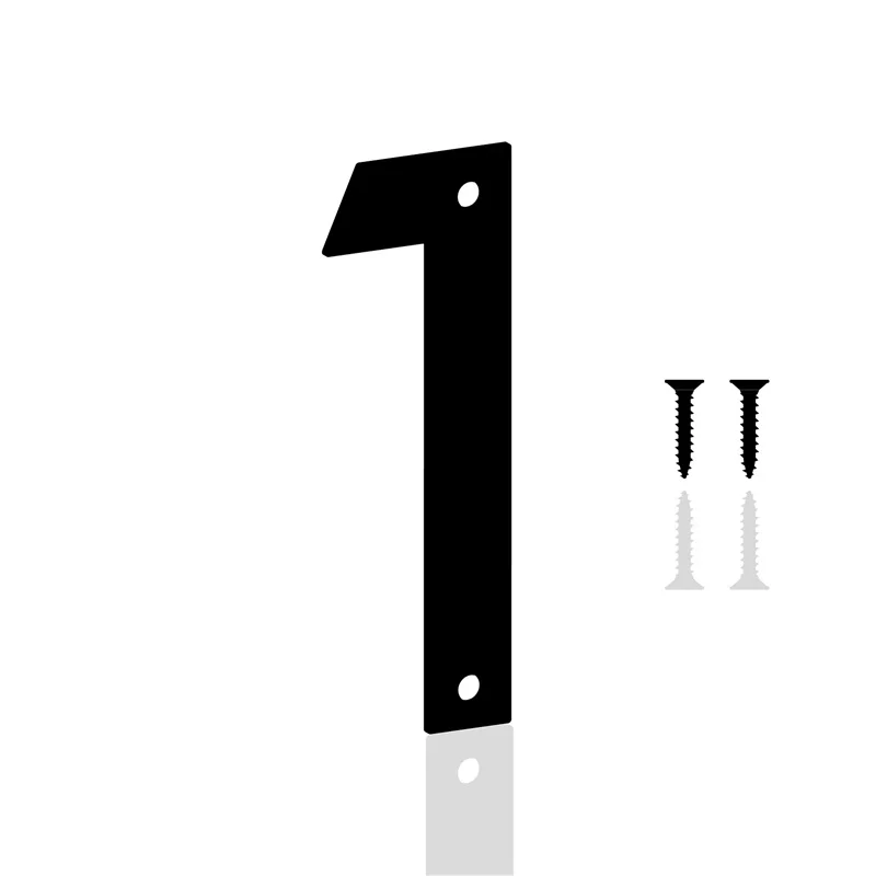Description Picture 4 of item3/4/5/6/7/8inch 1pcs Home wall DIY metal letter house office address black number hanging decoration plates Plaques & Signs