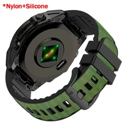 Elegant Leather Silicone Watchband - Soft 22mm/26mm Strap with QuickFit Design - QuickFit 26mm (Army Green Black)