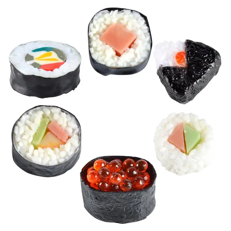 Artificial Sushi Food Model 6Pcs Japanese Fake Food