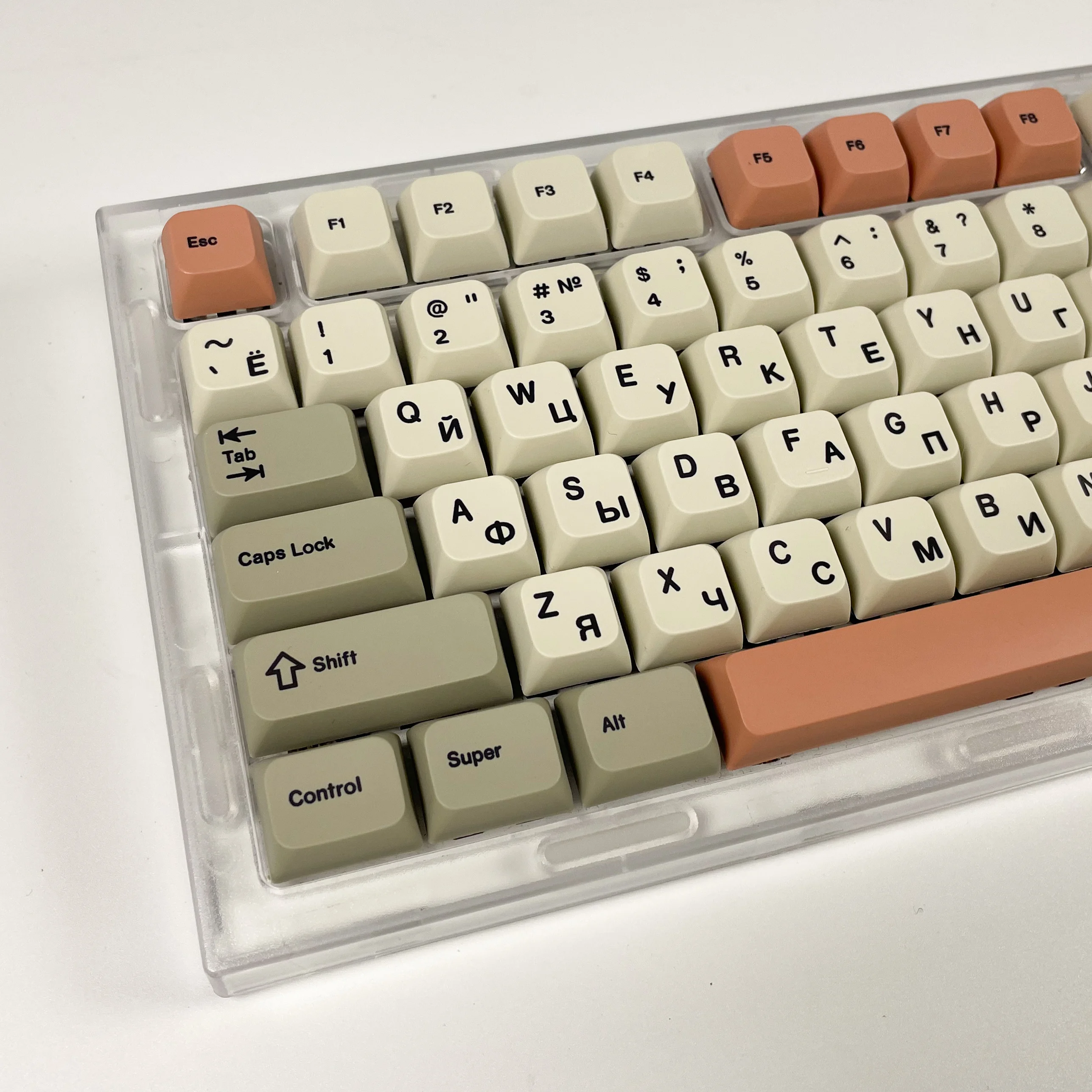 Xda Pbt Keycaps Grupo Teclado Mecânico Coreano Inglês Russo Japonês 9009 Dye Sub Cherry mx Switch 61 75 82 98 Chave - Imagem 4