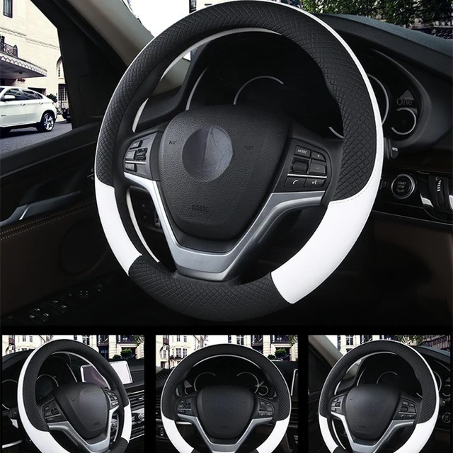 

Leather Car Steering-wheel Cover 37CM-38CM Car-styling Interior Accessories Sport Auto Steering Wheel Covers Anti-Slip Universal