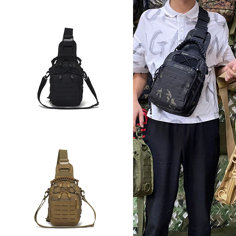 Mini Camping Hiking Outdoor Crossbody Bag Polyester Chest Rig Pack Single Shoulder Men Tactical