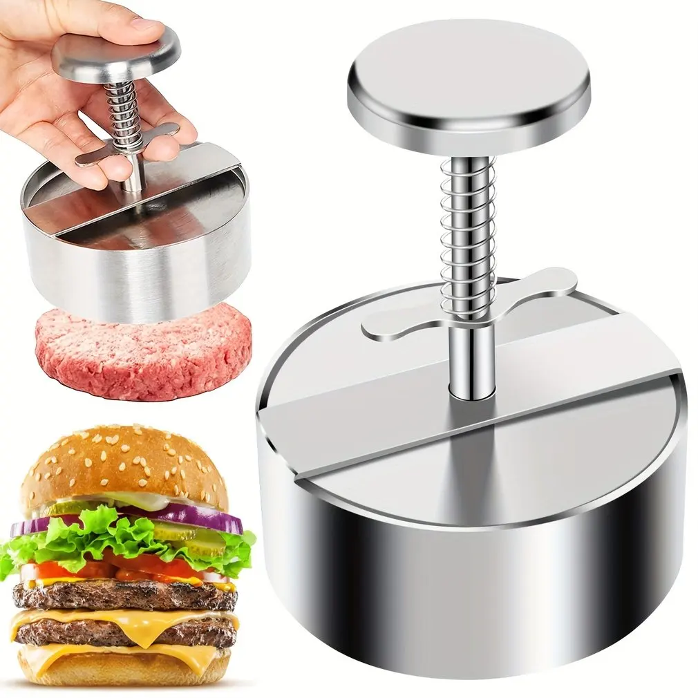 304 Stainless Steel Hamburger Press Burger Patty Maker Kitchen Tools Pork Beef Manual Mold for Grill Griddle Meat Multiple sizes