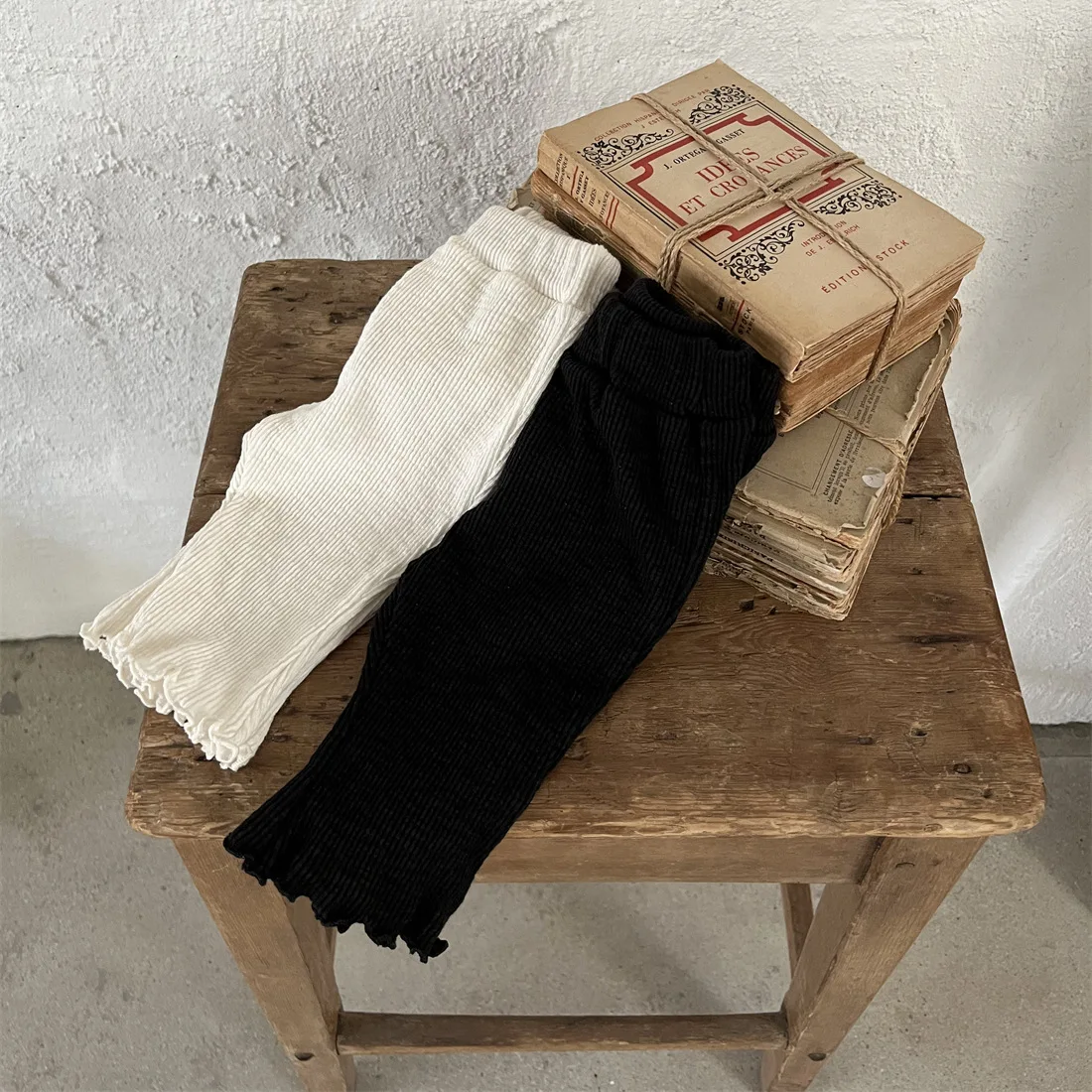 

Autumn Summer Kids Pants Cotton Girl Thin High Waist Elastic Boot Cut Pant 2023 New Arrivals For 0-4Years