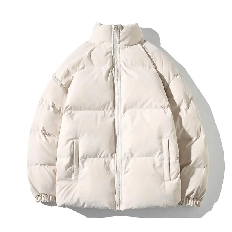 New Winter Men's Thicken Warm Cotton Padded Coat Stand Collar Solid Casual Fashion Streetwear Oversize Parkas Jacket Clothing5XL