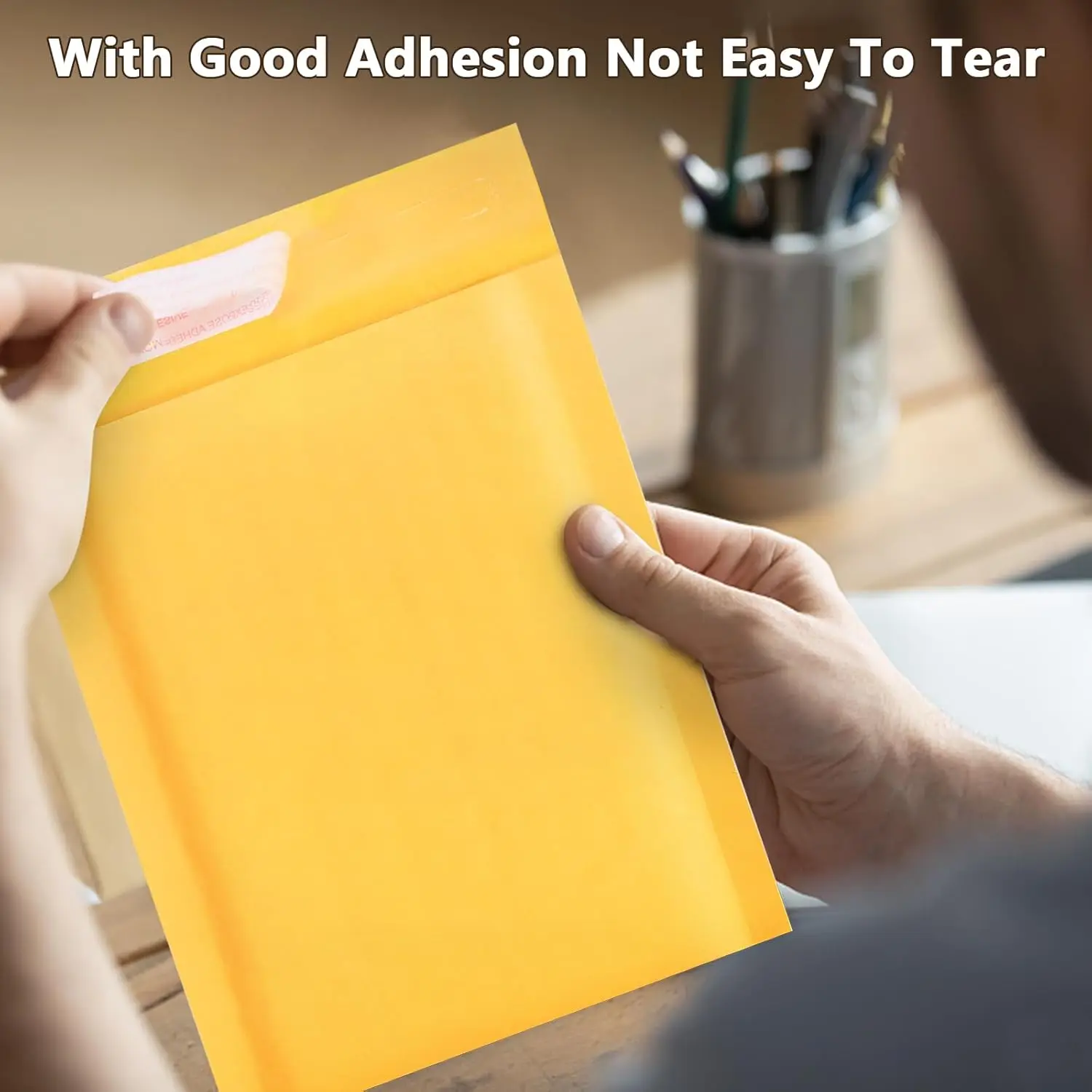 Kraft Bubble Mailers Yellow Padded Packaging Bags Mailing Packages Self-Seal Mail Shipping Bags Envelope Pouch Storage Organizer
