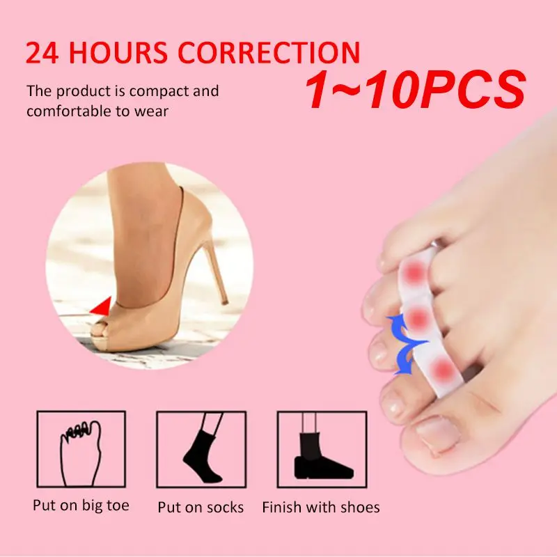 

1~10PCS Silicone Gel Hammer Toe Straightener Corrector For Curled Toes Hallux Valgus Feet Foot Care Bunion Adjuster Tool