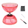 Chinese Yoyo Diabolo Set with 2 Diabolo Sticks String and Net Bag Triple Bearing Diabolo Juggling Diabolo for Fun