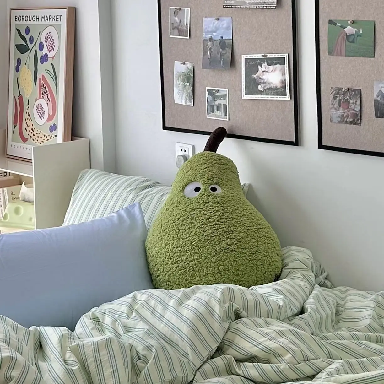 

A Big Pear Bedroom Bedside Cushion Plush Doll Sofa Pillow Cushion Birthday Gift