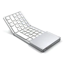  Folding Keyboard Mini Wireless Bluetooth Rechargeable with Touchpad for Windows Android IOS 