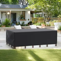 Ultimate Outdoor Patio Furniture Protective Cover - Waterproof, Dustproof, UV - Resistant Premium 210D Oxford Fabric - 330x220x70cm (Black)