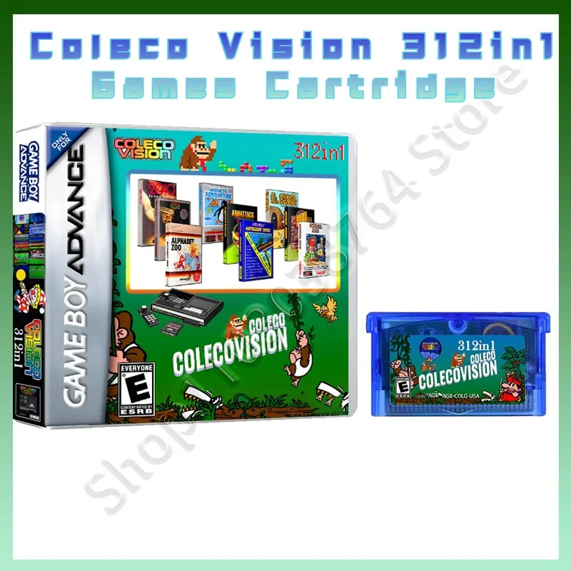 

GBA Game Card Box Coleco Vision Game 312 in1 Combination Box English Instant Save