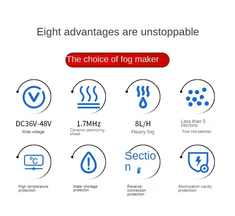 Description Picture 4 of itemIndustrial Sprayer Ultrasonic Mist Maker Diffuser Fogger Air Humidifier Fountain Pond Atomizer Greenhouse Hydroponics