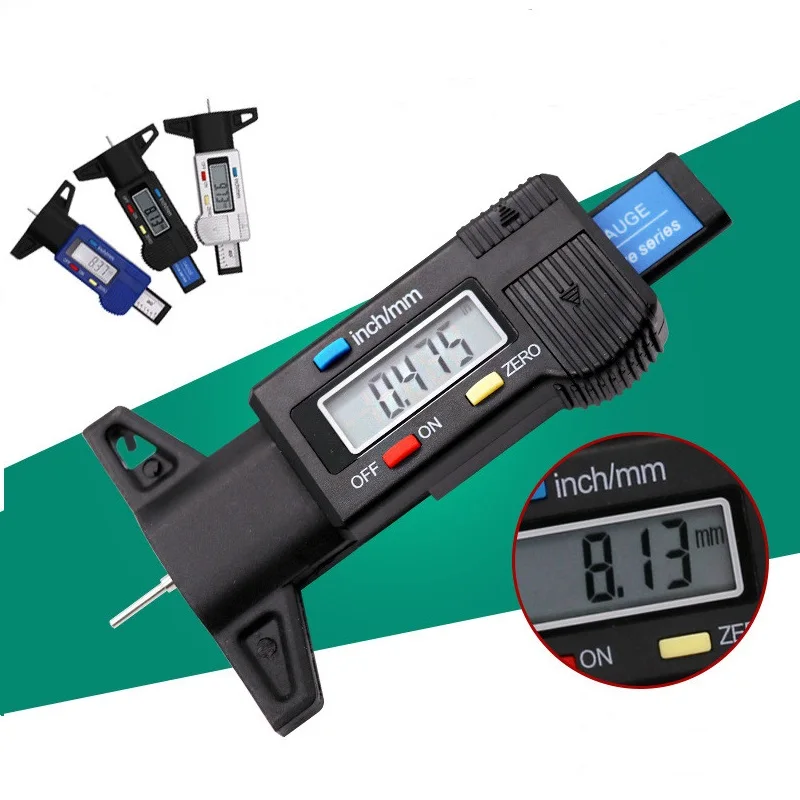 Digital Tire Tread Depth Gauge Meter for Car Tyre Thickness