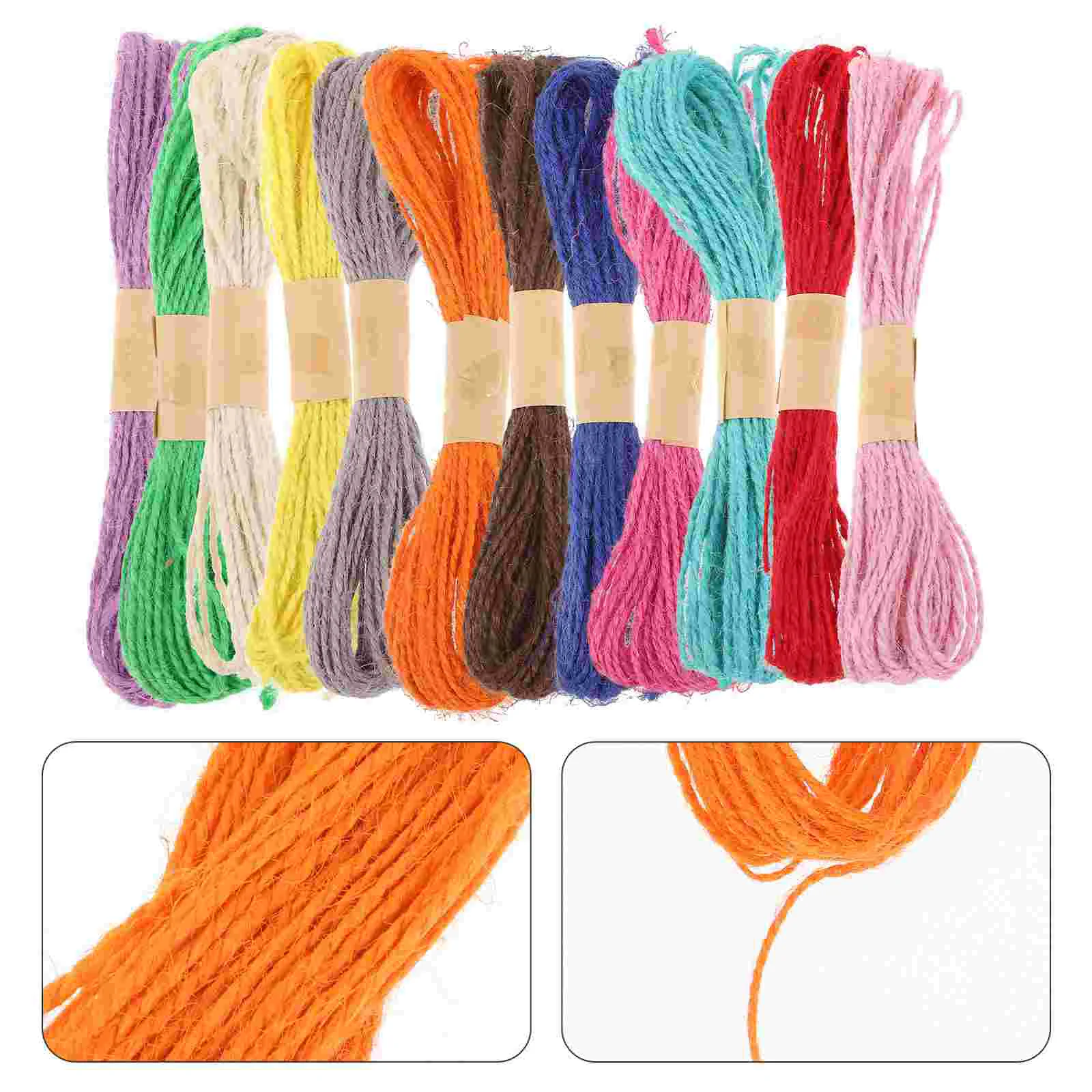 

12 Bundles Twine Decorations Jewelry Knitting Rope Cord Braided Line Bracelet Making Cords for DIY to Weave Accessories