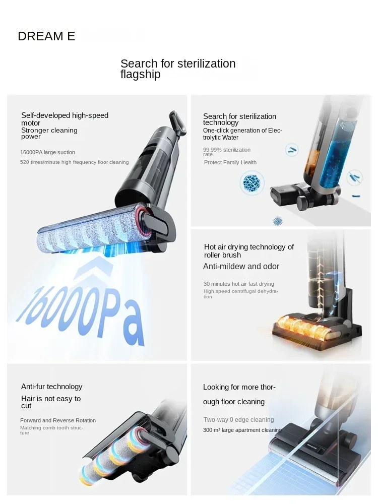 Dreame H12ProPlusCFloor Washing Machine Cleaning Mop, Hot Drying, Disinfection, Household Vacuum Cleaner 2