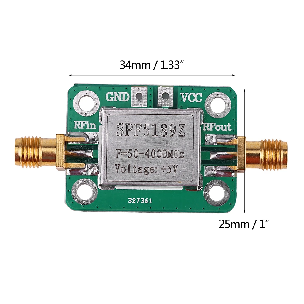 RF Amplifier LNA 50-4000MHz SPF5189 For FM HF VHF / UHF Ham Radio