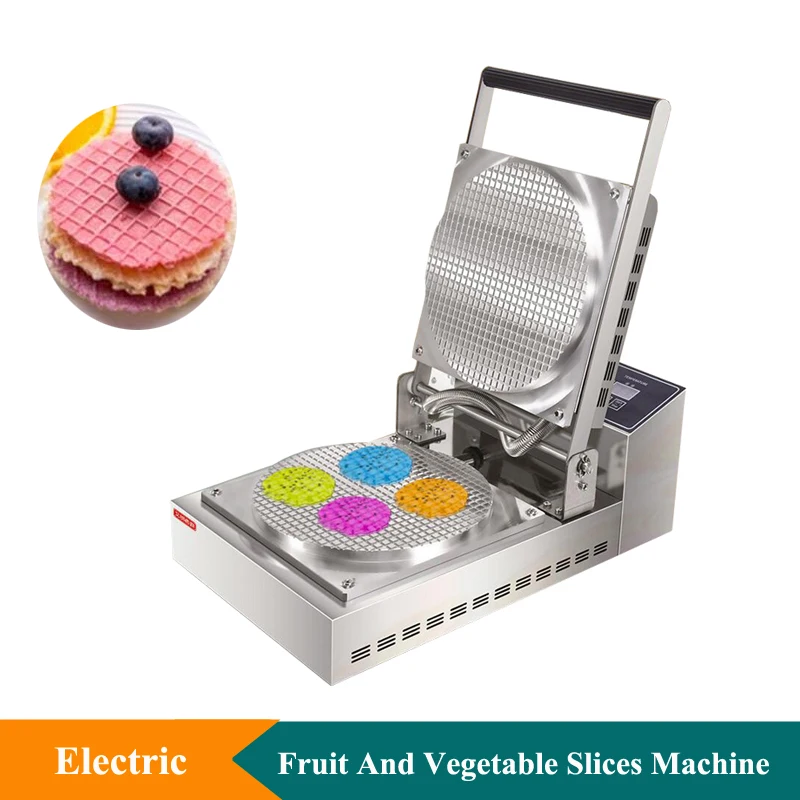 Ice Cream Cone Waffle Maker Machine Street Food Pancake Egg Roll Maker Digital Display Vegetable Slices Machine