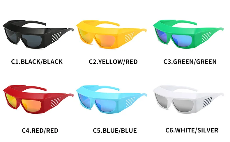 ZLY 2022 New Fashion Wrap Sunglasses Women Men PC Gradients Lens Frame Hiking Travel Casual Style Solid Vintage Eyewear_voghion.com